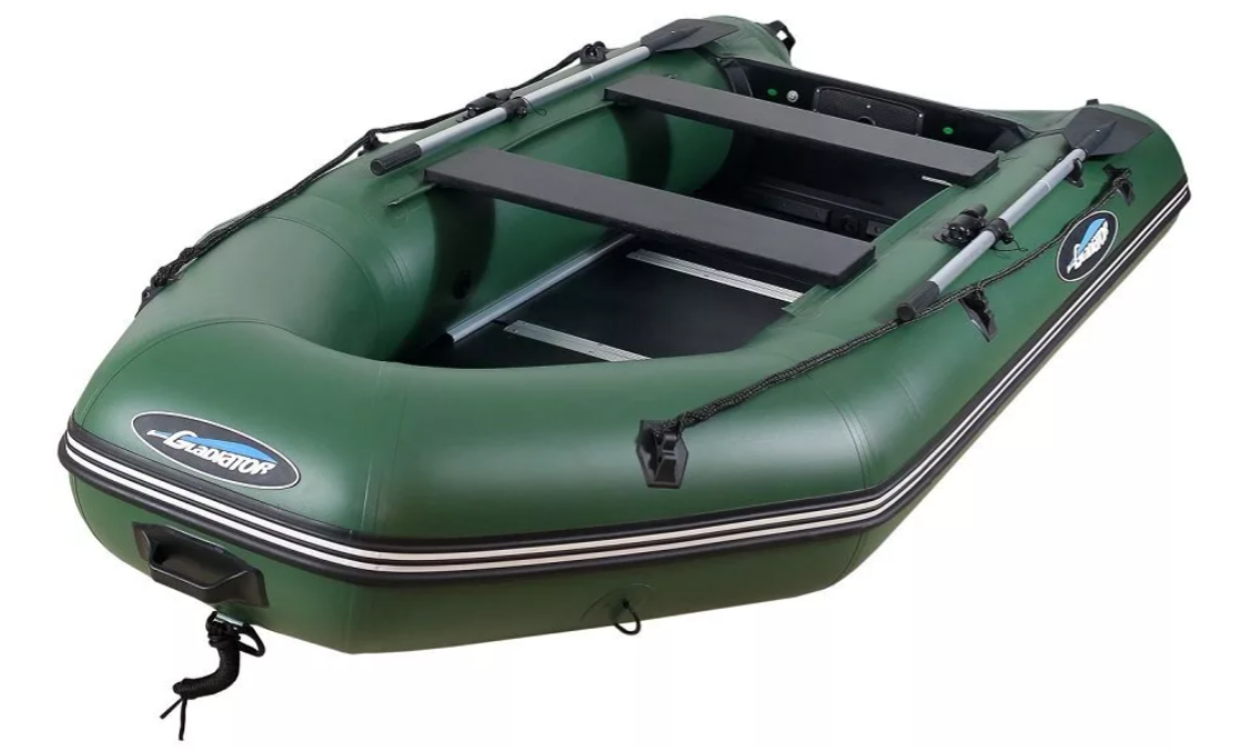 МОТОРНО-ГРЕБНАЯ ЛОДКА ПВХ GLADIATOR А 340 ТК С ФАНЕРНЫМ ПОЛОМ в Дербенте