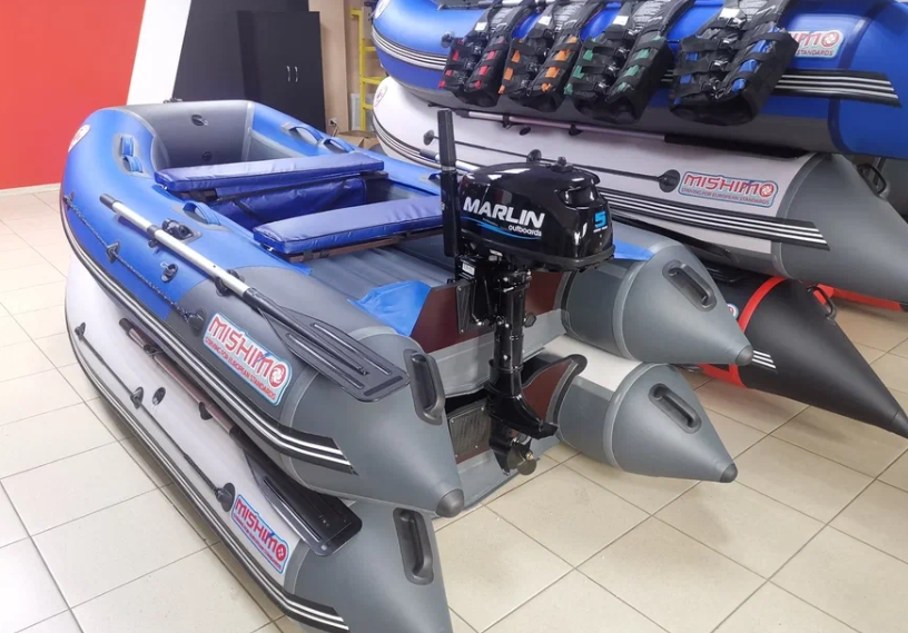 КОМПЛЕКТ ЛОДКА MISHIMO LITE 315 + МОТОР 5л.с в Дербенте