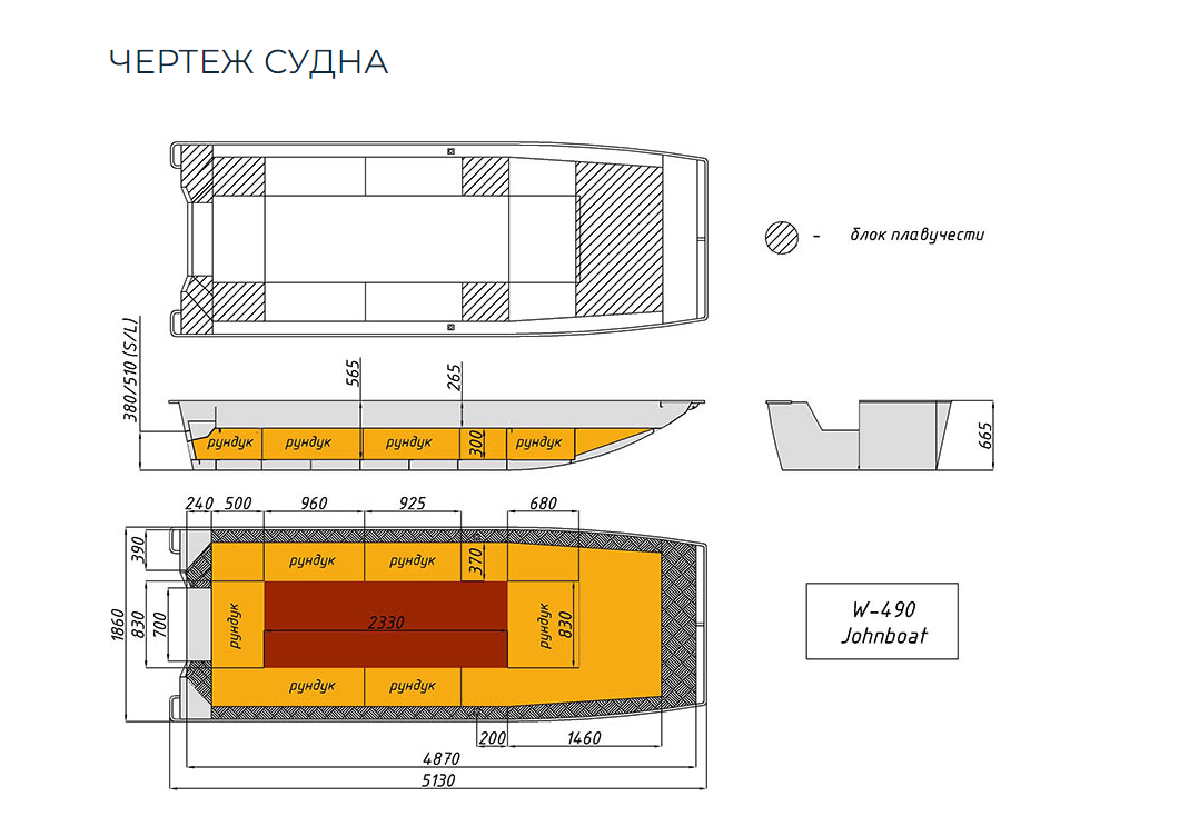 Алюминиевая лодка Wyatboat-490 Jonboat в Дербенте