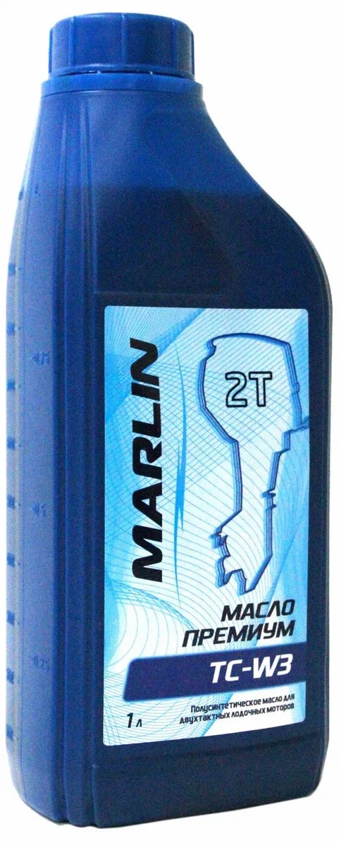 МАСЛО ПОЛУСИНТЕТИЧЕСКОЕ MARLIN ПРЕМИУМ 2Т, TC-W3, 1 ЛИТР в Дербенте