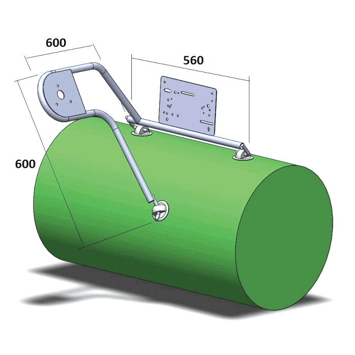 Стойка рулевая с креплением на баллон надувной лодки 25мм в Дербенте