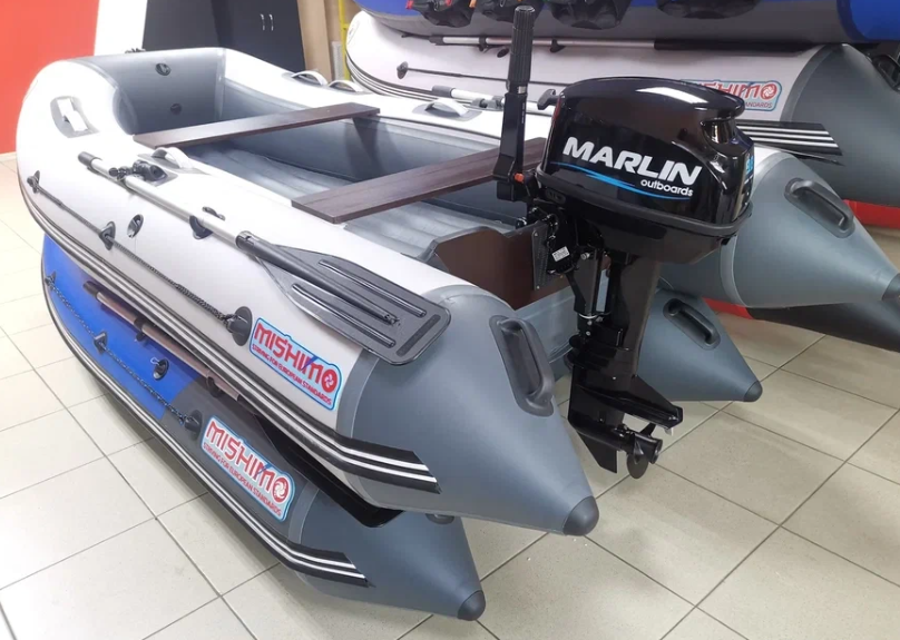 КОМПЛЕКТ ЛОДКА MISHIMO LITE 335 + МОТОР 9,8 Л.С. в Дербенте