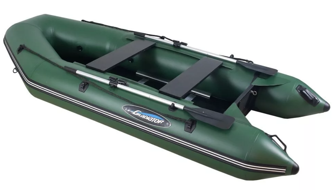 МОТОРНО-ГРЕБНАЯ ЛОДКА ПВХ GLADIATOR А 340 ТК С ФАНЕРНЫМ ПОЛОМ в Дербенте