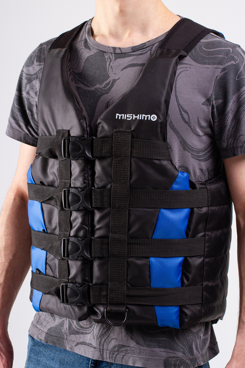 Жилет спасательный MISHIMO PRO Премиум качества Черно-синий в Дербенте