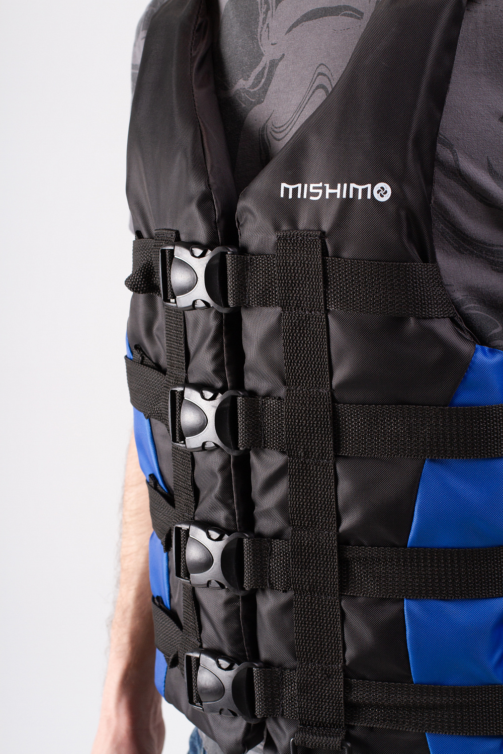 Жилет спасательный MISHIMO PRO Премиум качества Черно-синий в Дербенте