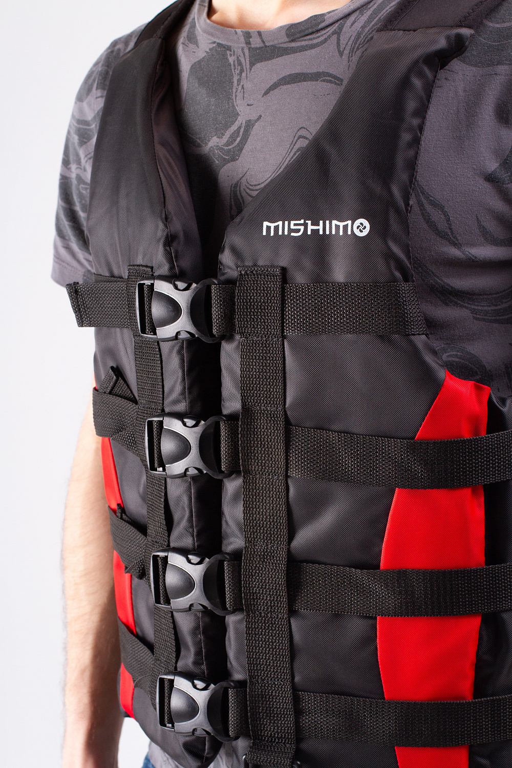 Жилет спасательный MISHIMO PRO Премиум качества Черно-красный в Дербенте